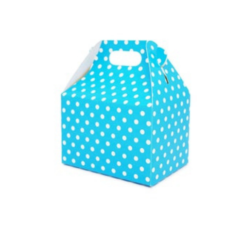 Deluxe Food Boxes- Made with Recycled Material -Blue or PolkaDot Color